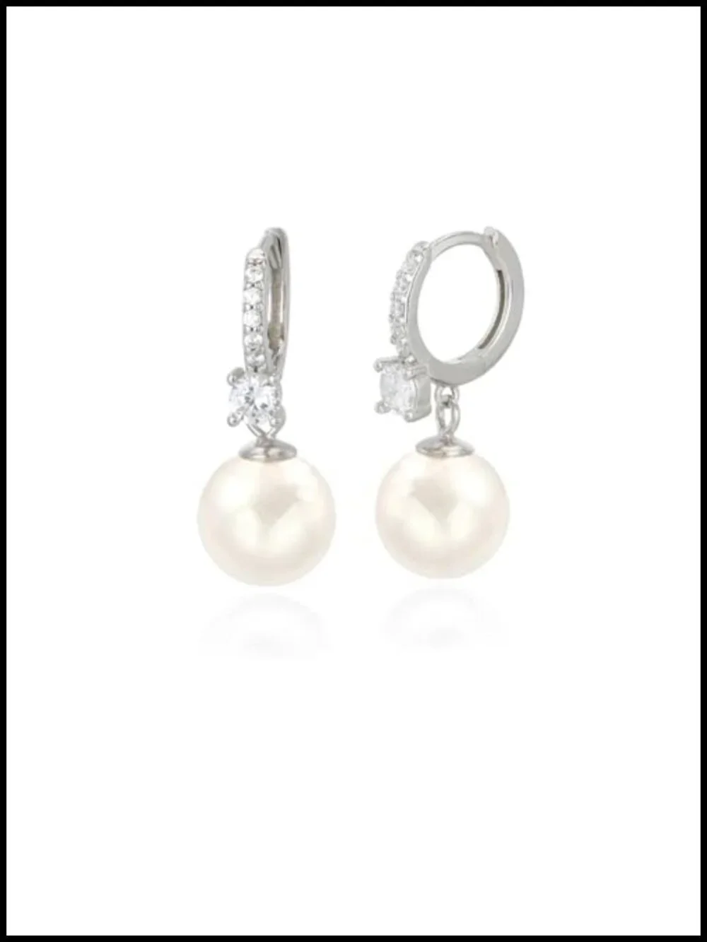 925 Sterling Silver Pearl Dangle Earrings Hypoallergenic Drop Earrings for Women
